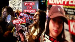 Tel aviv demonstrace izrael rukojmí