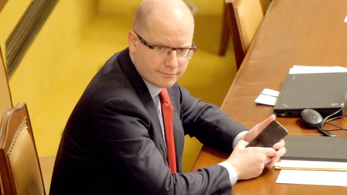 Premiér Bohuslav Sobotka ve sněmovně. (Ilustrační foto)
