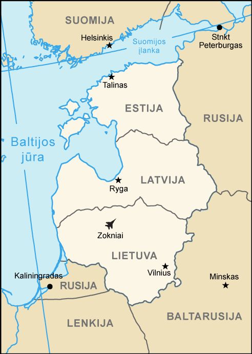 Baltic Air Policing - mapa
