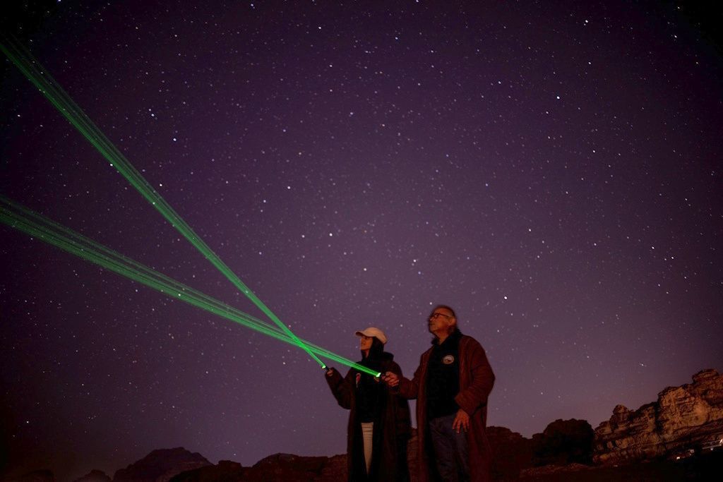 Laser poušť Jordánsko
