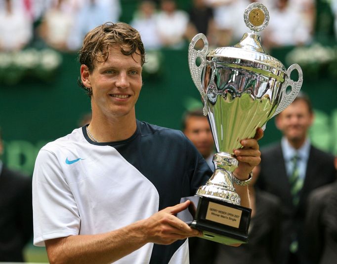 Tomáš Berdych vyhrál turnaj v Halle v roce 2007