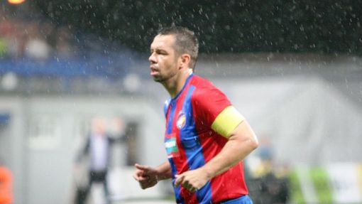 Fotbalista Pavel Horváth v odvetném kvalifikačním utkání Evropské ligy 2012/13 mezi Plzní a Lokerenem.