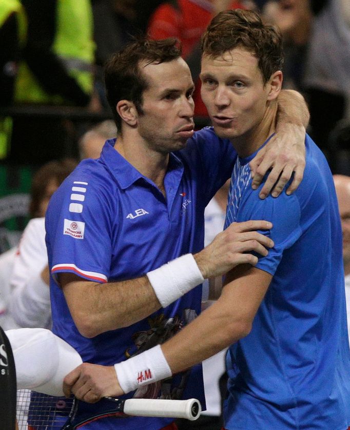 Davis Cup, finále Srbsko-ČR: Tomáš Berdych a Radek Štěpánek