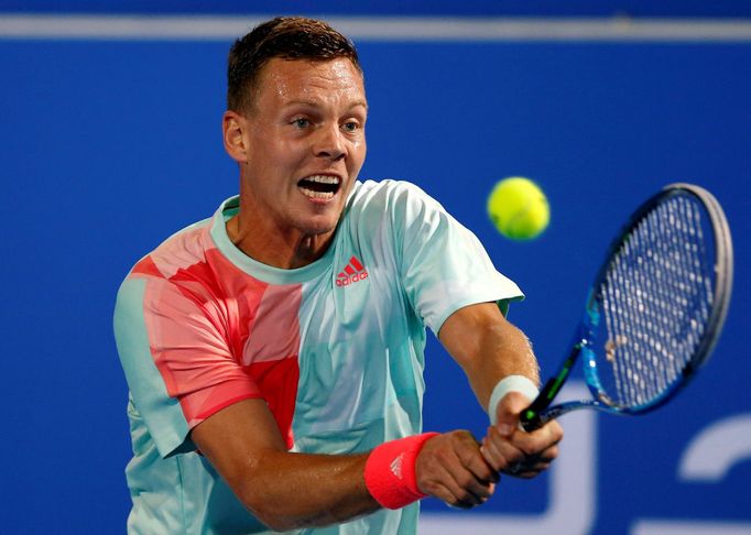 Tomáš Berdych na turnaji v Abú Zabí