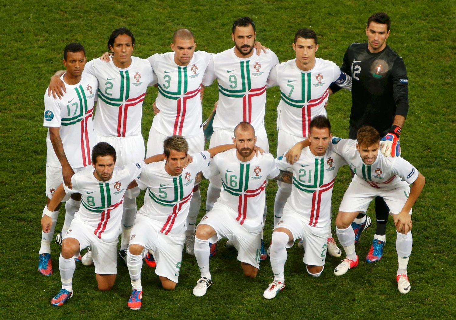 Portugalský tým před semifinále na Euru 2012.
