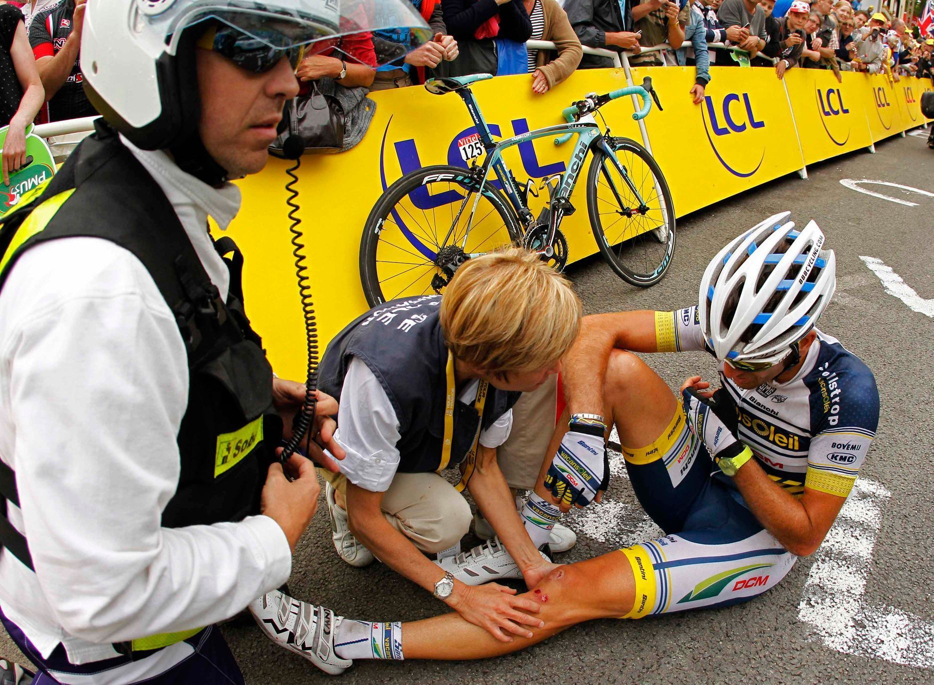Pády a vítězové Tour de France 2012