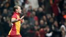 Galatasaray - Real Madrid: Wesley Sneijder slaví gól na 2:1