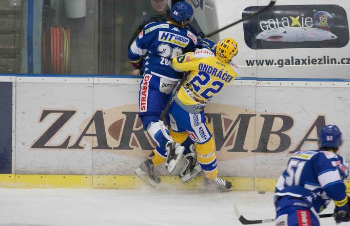 Zlín vs. Brno, utkání hokejové extraligy