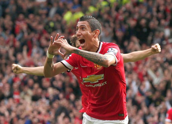 Angel di María se raduje z branky Manchesteru United