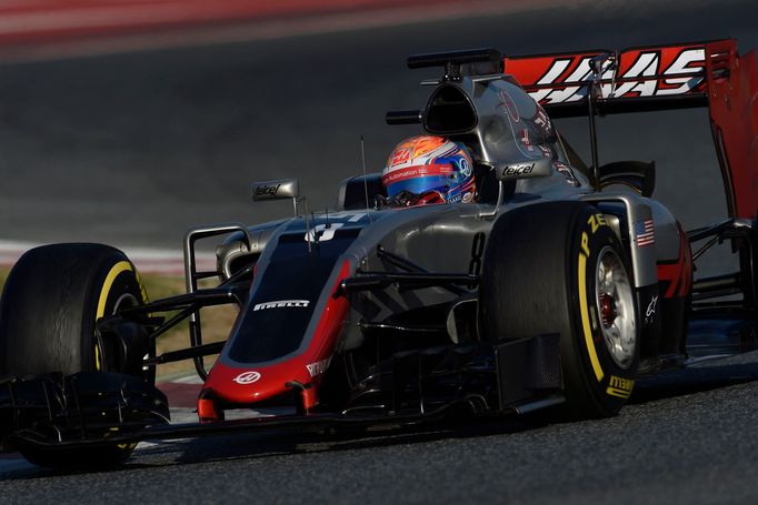 Testy F1 2016, Barcelona I: Romain Grosjean, Haas