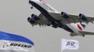 British Airways A380 takes off for a flying display during the 50th Paris Air Show, at Le Bourget airport near Paris,