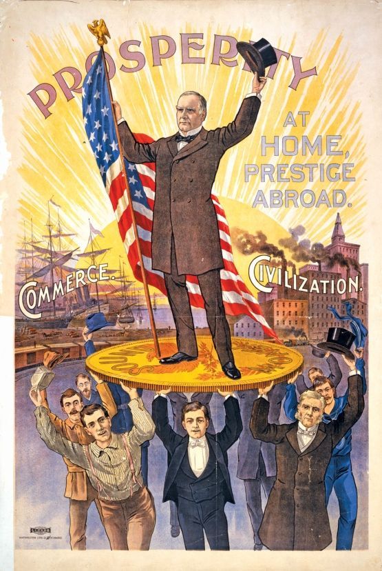 volby - usa - bílý dům - plakáty - propaganda - prezident - mckinley