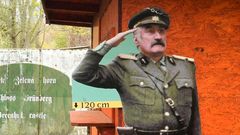 Zelená Hora, zámek, Pavel Landovský, fotografie, major Haluška, role, Černí baroni, film