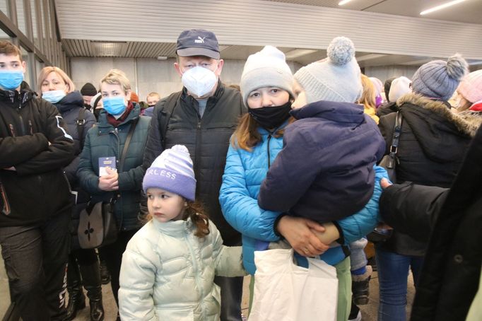 Jedna z mnoha rodin, které v úterý přišly do pražského Kongresového centra.