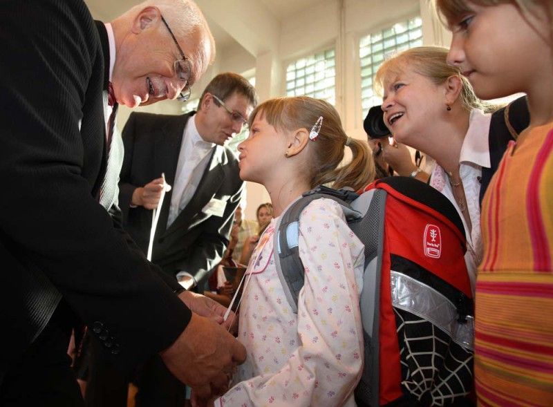 Prezident vítá prvňáky