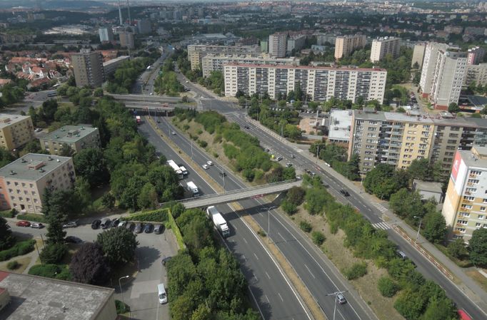 Ulice Spořilovská - vizualizace. Současný stav.