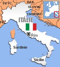 Mapa - Itálie