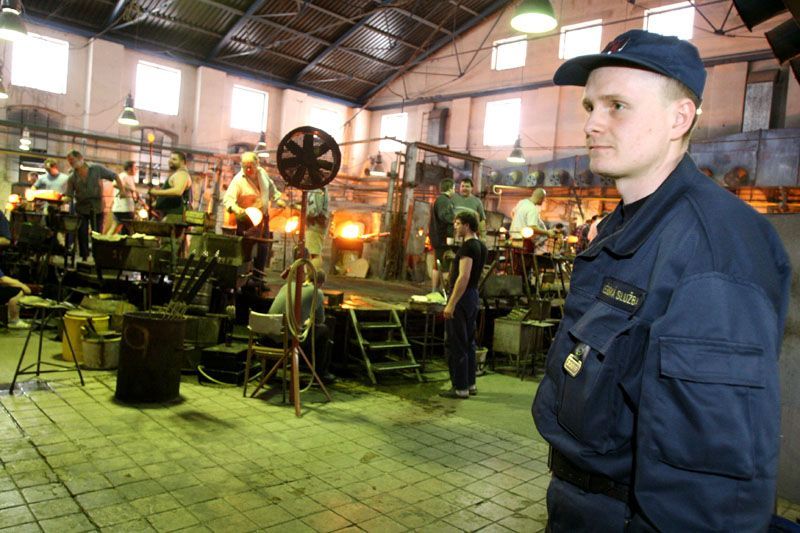Sklárny Egermann Nový Bor - jedno z nestřežených pracovišť