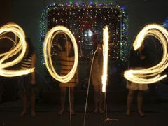 Vítání Nového roku ve filipínské Manile.
