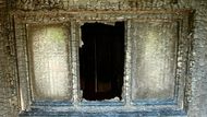 A burnt window of one of the bedrooms