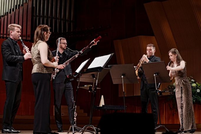 Alinde Quintet při vystoupení v mezinárodní soutěži Carla Nielsena v Kodani.