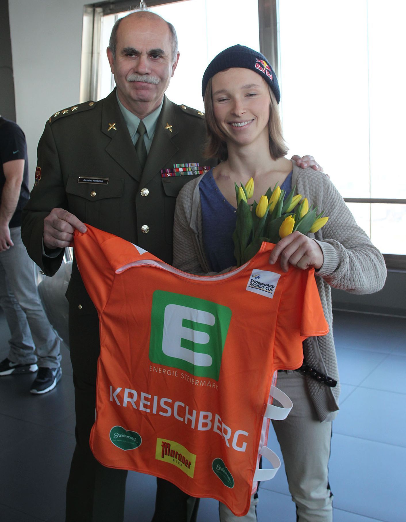 Šárka Pančochová, vítězka SP (a Jaroslav Priščák)