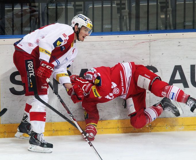 Utkání hokejové extraligy Slavia vs. Třinec