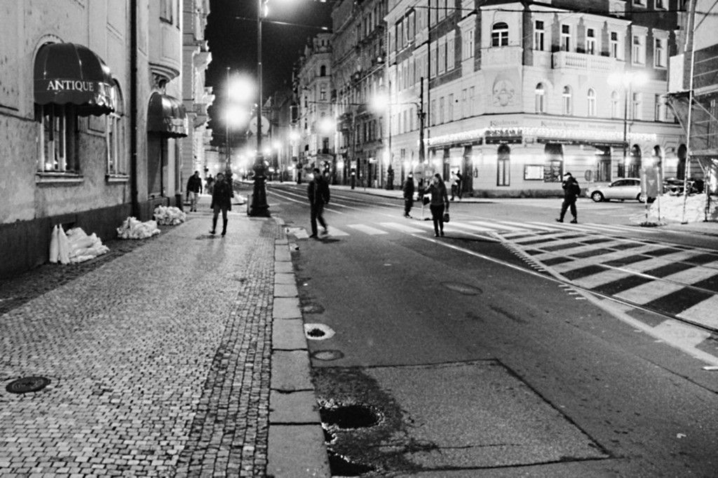 Povodeň červen 2013 - noční Praha