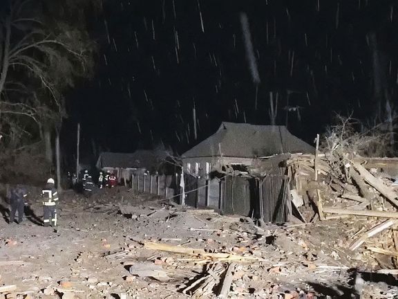 Práce ruského letectva. Vybombardované domy v sumském Lebedinu.