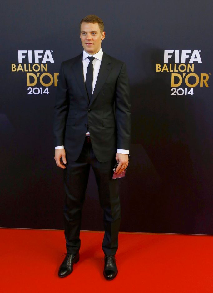 Bayern Munich's goalkeeper Manuel Neuer arrives on the red carpet for the FIFA Ballon d'Or 2014 soccer awards ceremony at the Kongresshaus in Zurich January 12, 2015. REU