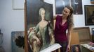 Petra Šnokhausová v současnosti pracuje i na obnově dobového portrétu Marie Terezie.