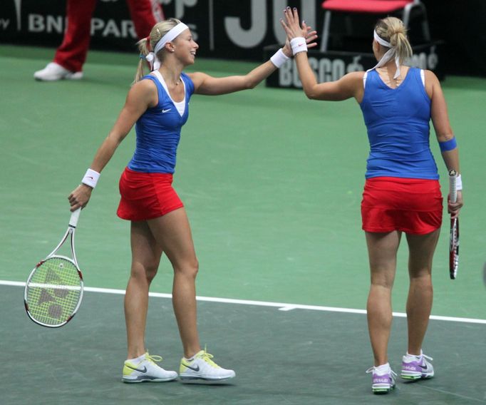 Fed Cup, Česko - Austrálie : Andrea Hlaváčková a Lucie Hradecká