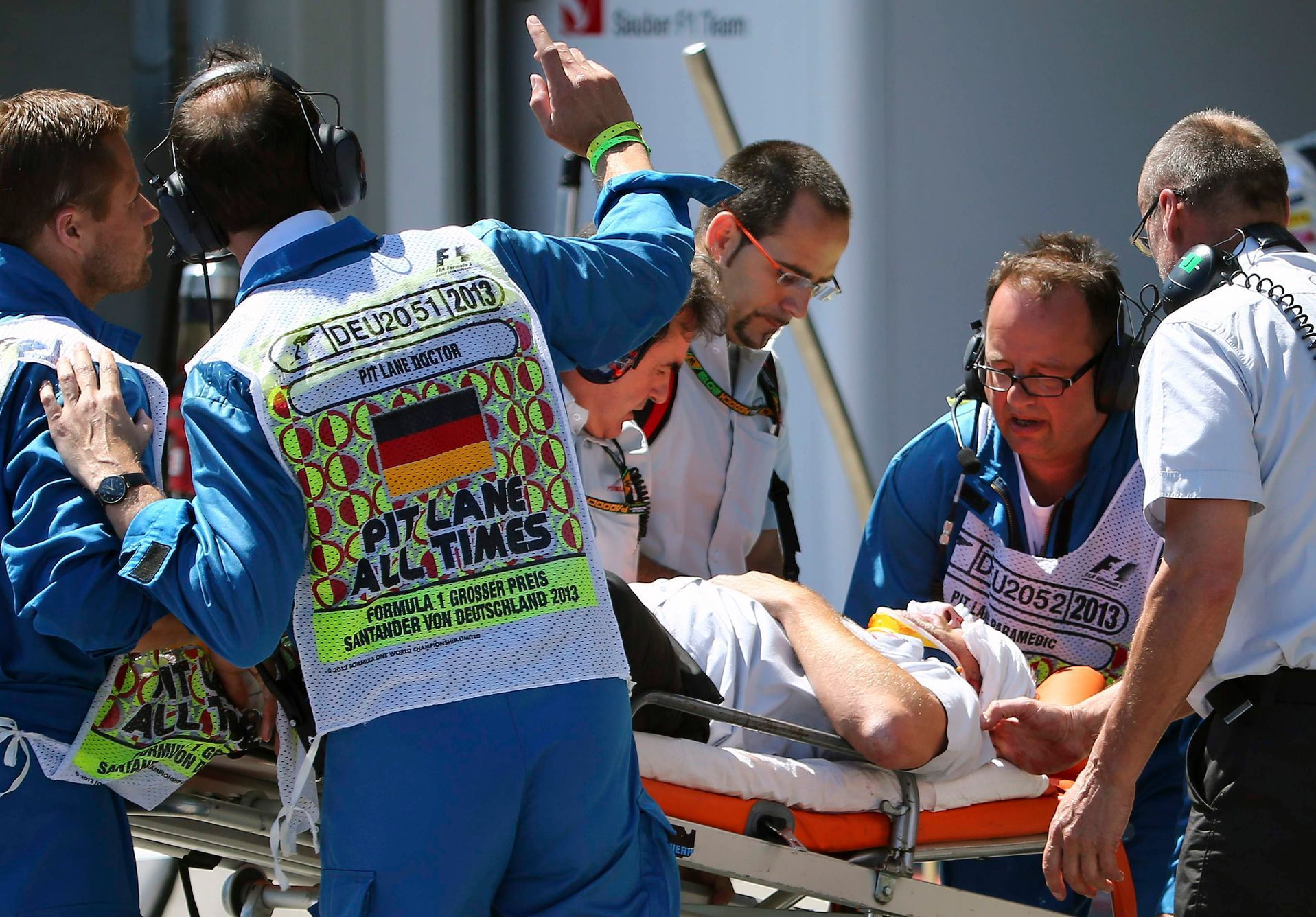 Formule 1, VC Německa 2013: zraněný kameraman Paul Allen