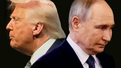 koláž - Trump, Putin