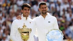 Carlos Alcaraz, Novak Djokovič, Wimbledon 2024