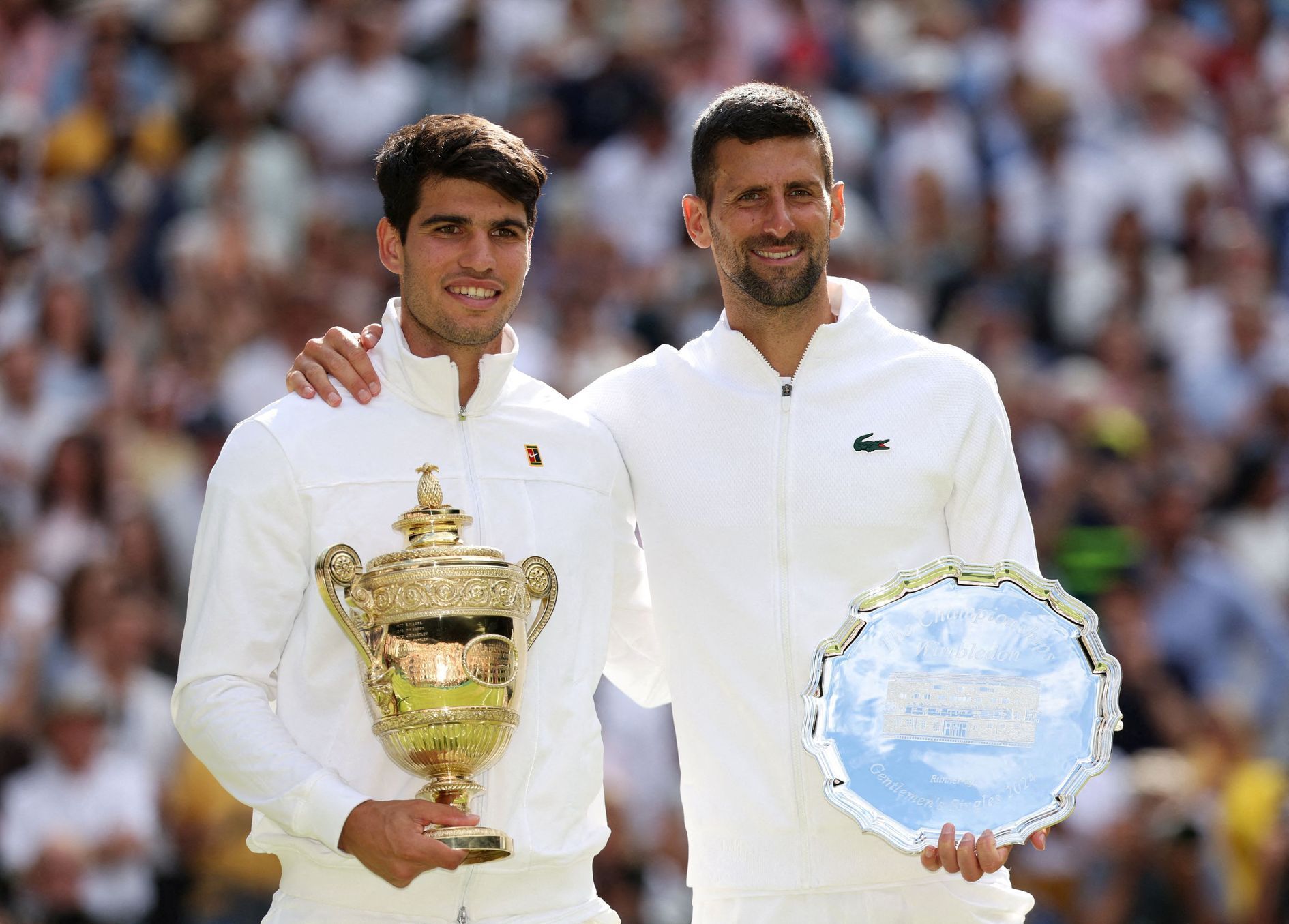 Carlos Alcaraz, Novak Djokovič, Wimbledon 2024