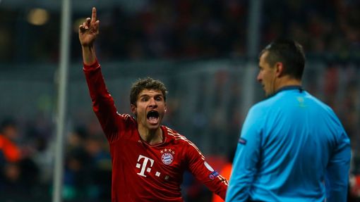 Fotbal, Liga mistrů, Bayern Mnichov - Arsenal: Thomas Müller (Bay)