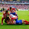Finále LM, Real-Atlético: Diego Godin (2) slaví gól