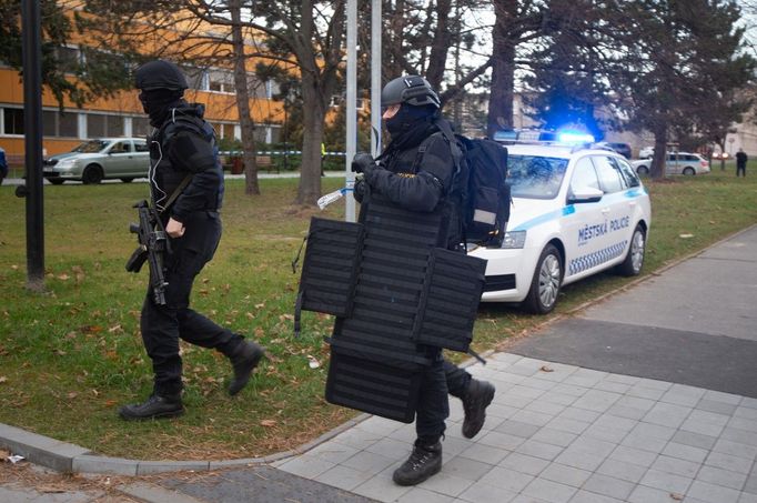 Střelba v ostravské nemocnici, kde útočník zavraždil 6 lidí. Ostrava, 10. 12. 2019.