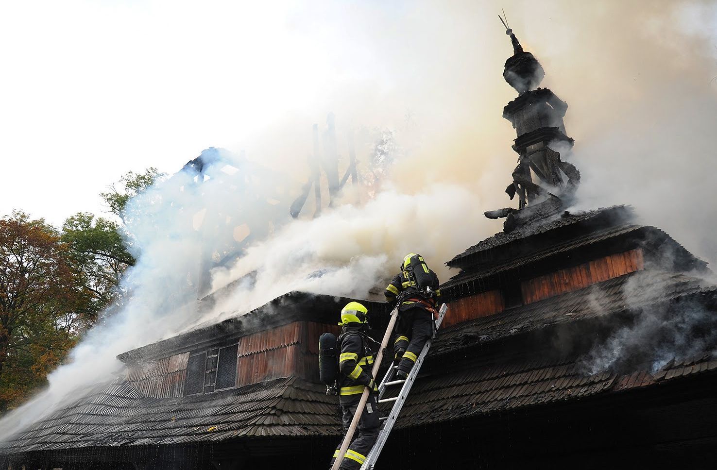 Kostel sv. Michaela - požár
