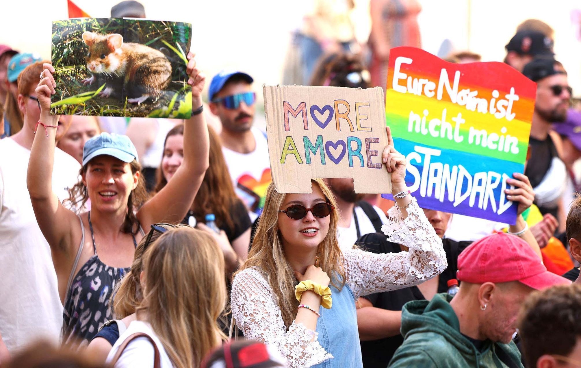 Německo, Budyšín, LGBT, neonacisté, demonstrace