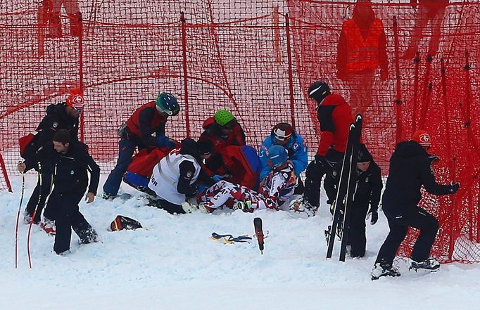 SP ve sjezdu, Kitzbühel 2016: Georg Streitberger - pád