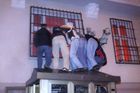 A group of angry Serbs attacked the US embassy with no police around. As soon as our photo-journalist Ondřej Besperát took this picture, the unruly crowd of Serbs went to beat him up.