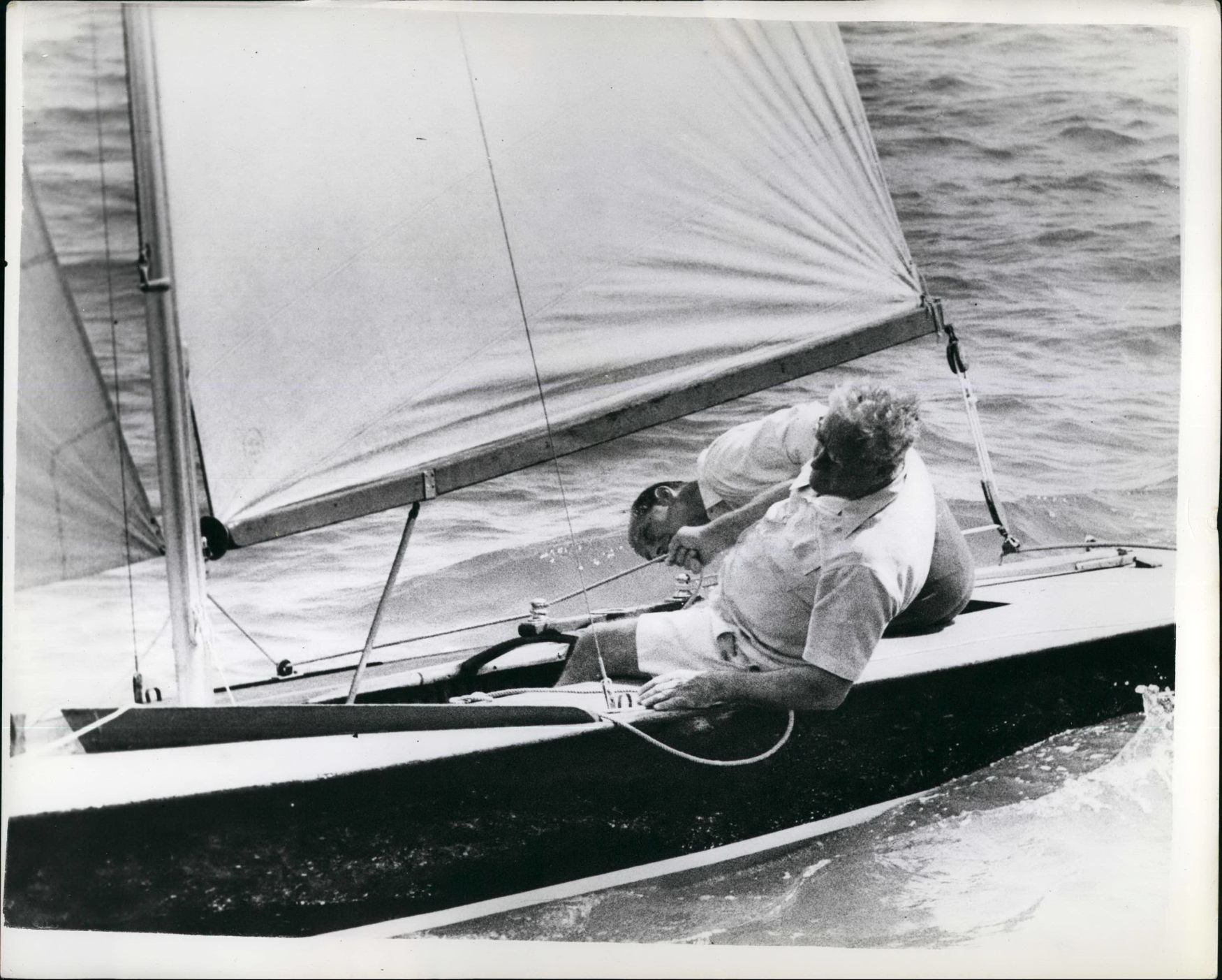 Princ Philip (vlevo) jachting loďka 1960