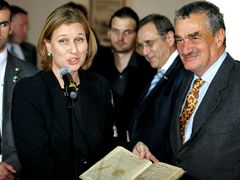 Izraelská ministryně zahraničí Cipi Livniová na návštěvě Prahy.