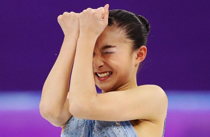 Japonská krasobruslařka Kaori Sakamotová na ZOH 2018