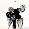 Kings goalie Quick makes a save against the Rangers during the third period in Game 1 of their NHL Stanley Cup Finals hockey series in Los Angeles
