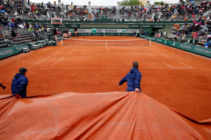 Déšť na French Open 2018