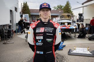 Kalle Rovanperä (Toyota) při testech před Středoevropskou rallye 2023