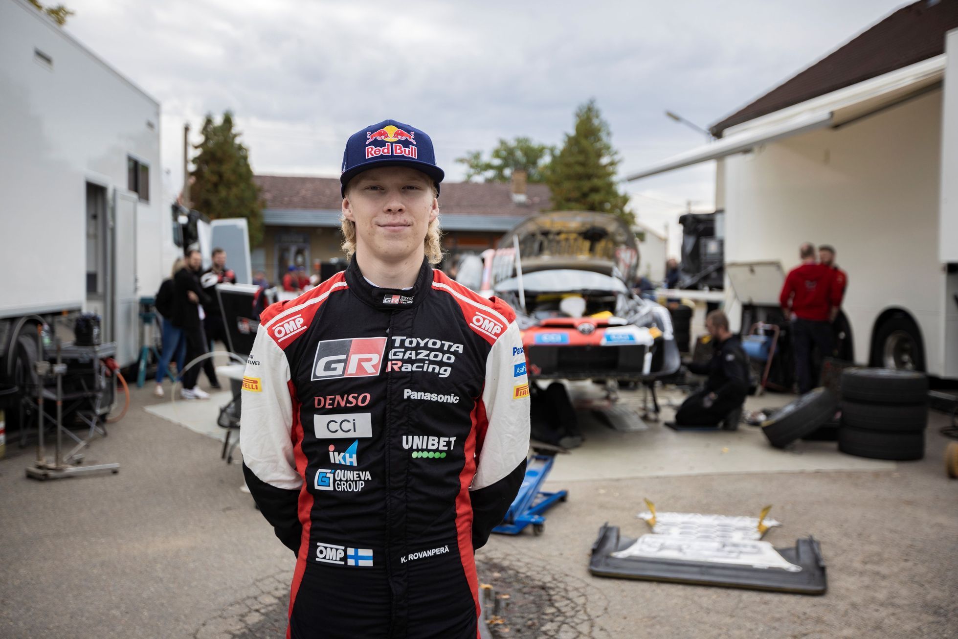 Kalle Rovanperä (Toyota) při testech před Středoevropskou rallye 2023